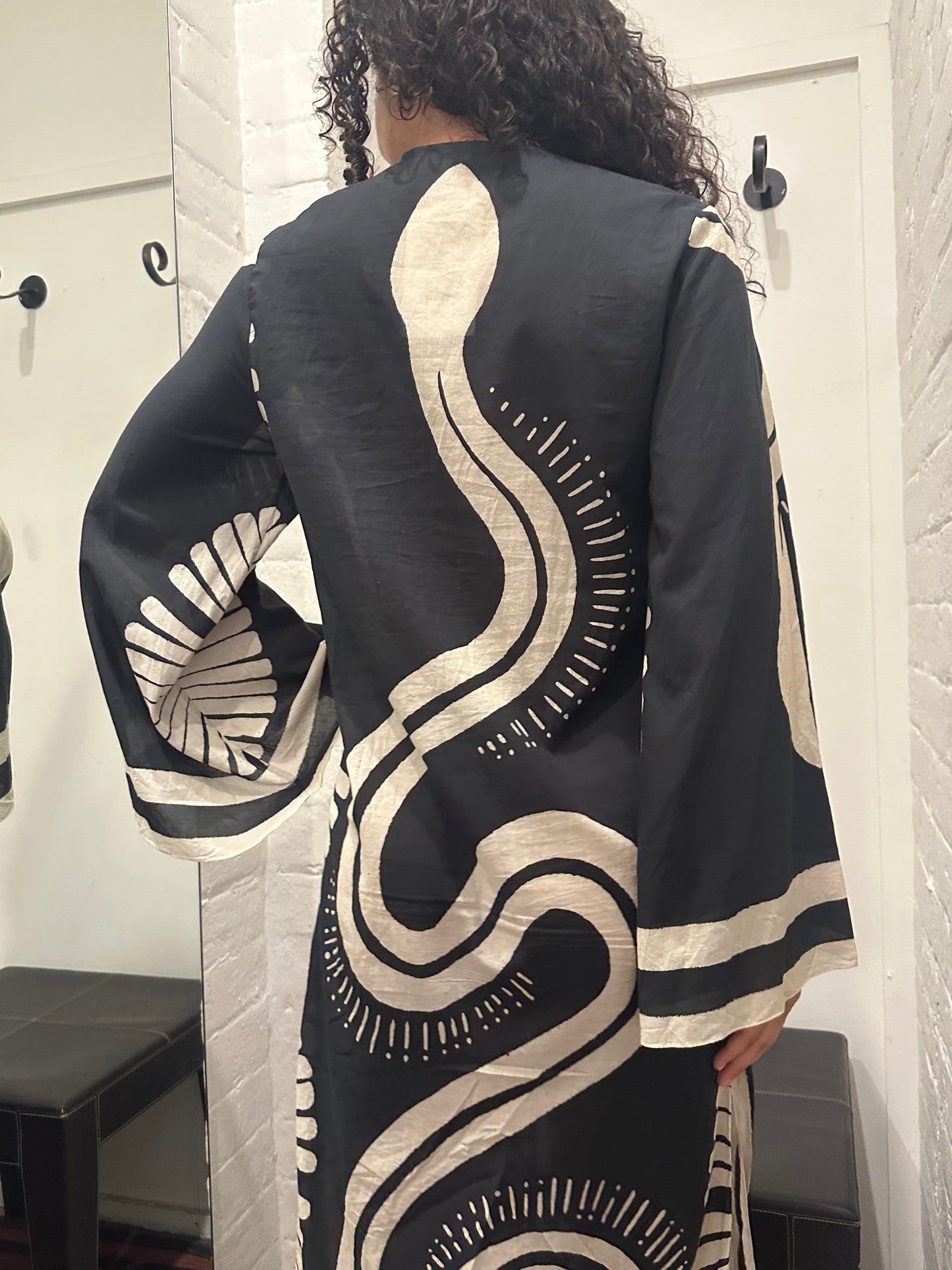Johanna Ortiz Black and White Kaftan Size 2