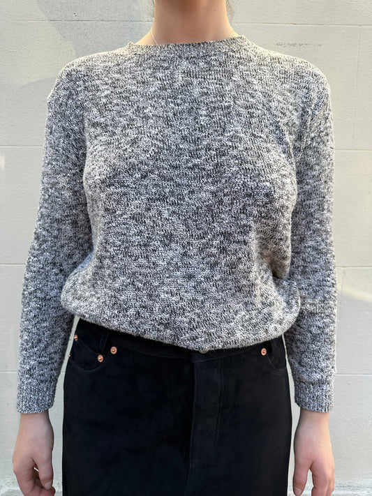 Weathered Black Speckled Knit Size S