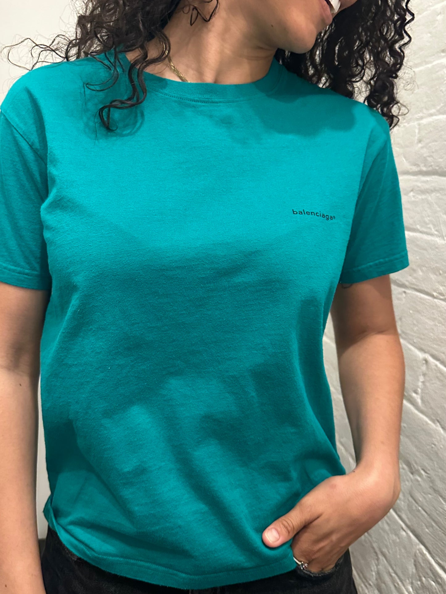 Balenciaga Green Logo T-Shirt Size M/L