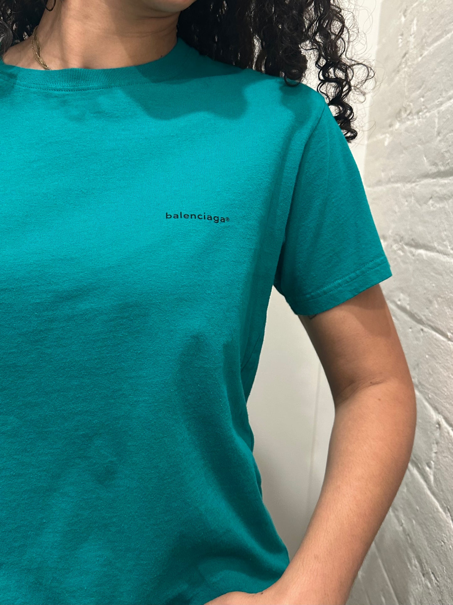 Balenciaga Green Logo T-Shirt Size M/L