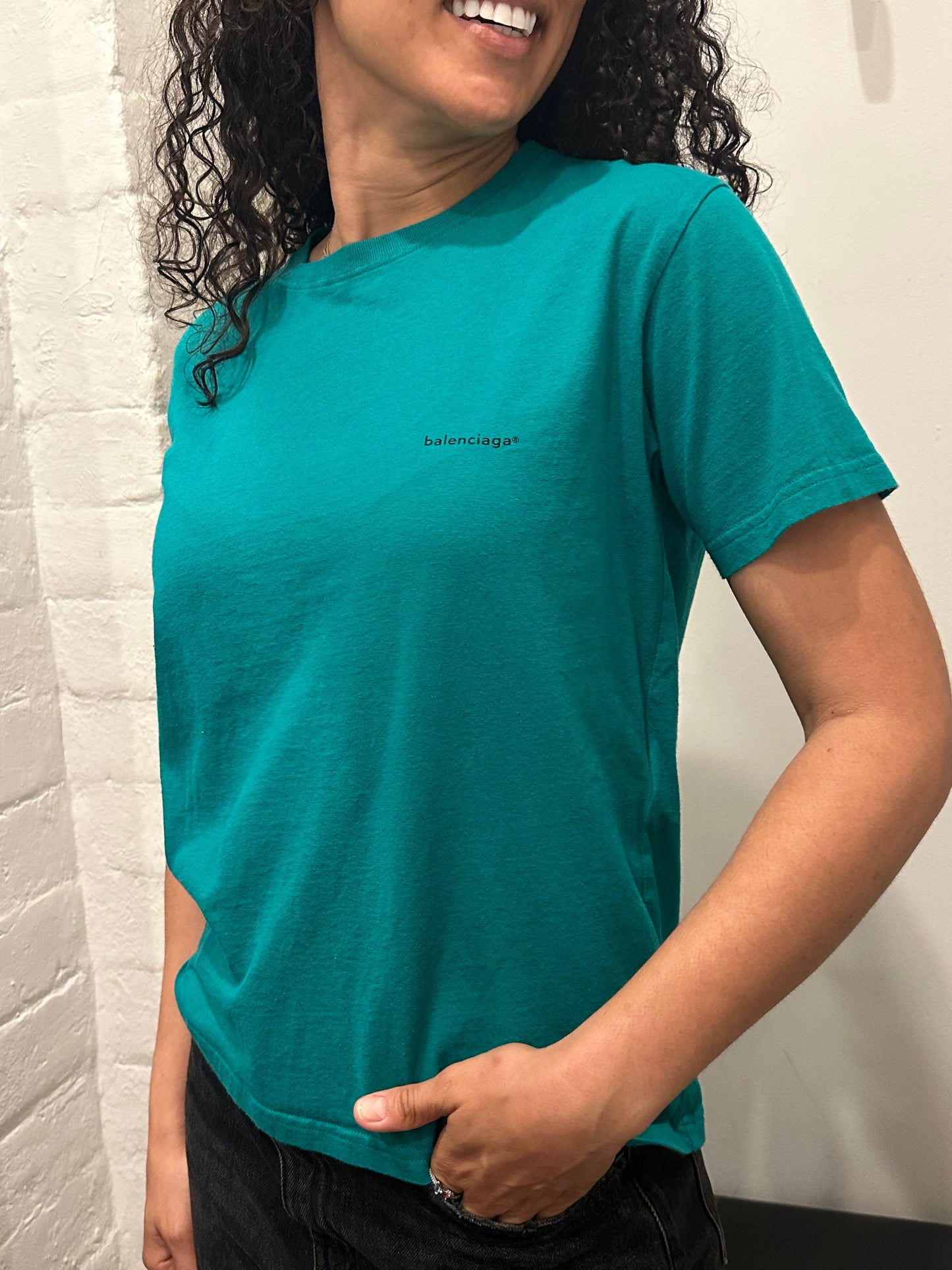 Balenciaga Green Logo T-Shirt Size M/L