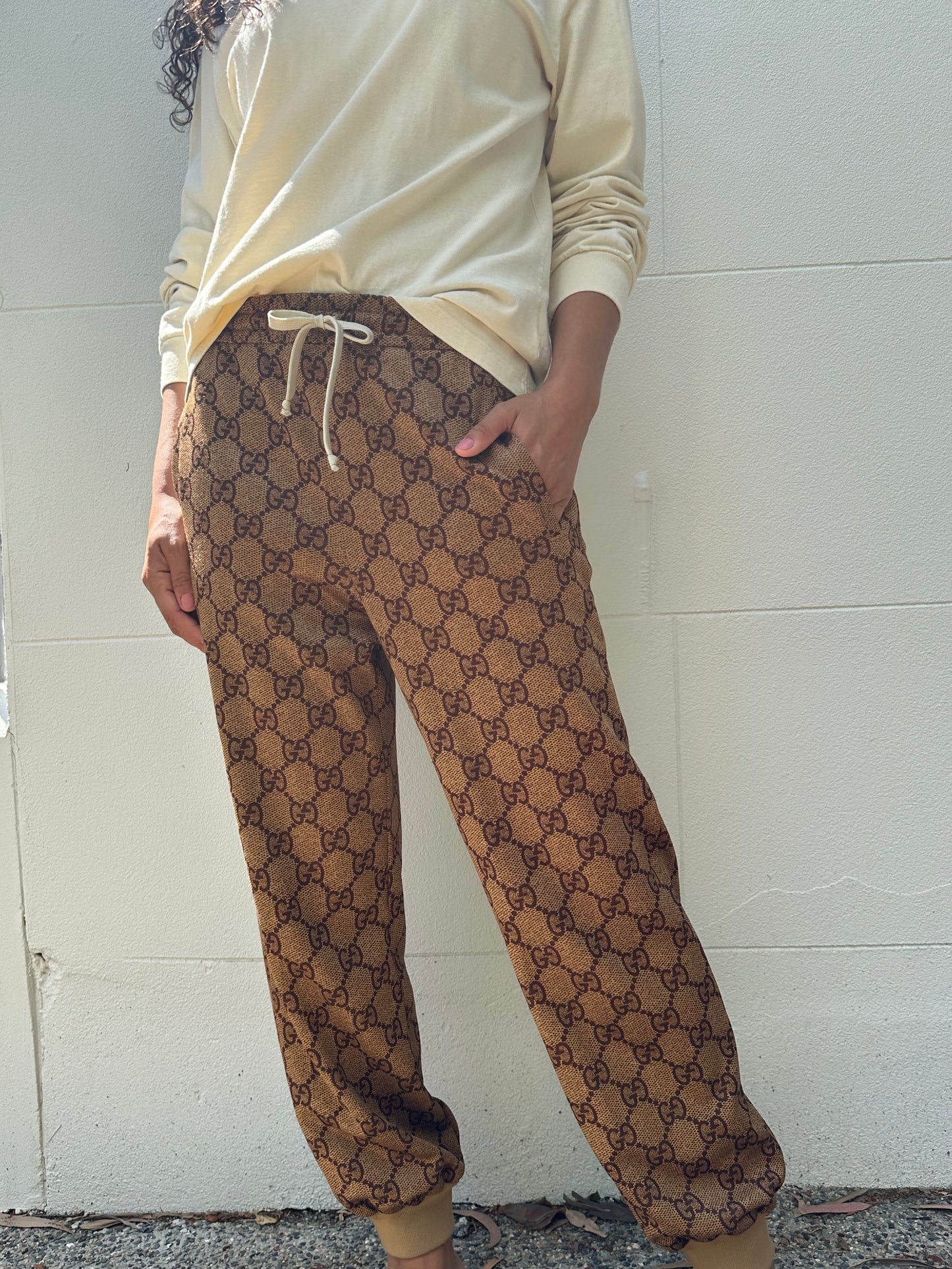 Gucci Brown Logo Pant Size XS