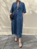 Valentino Long Denim Dress Size 40