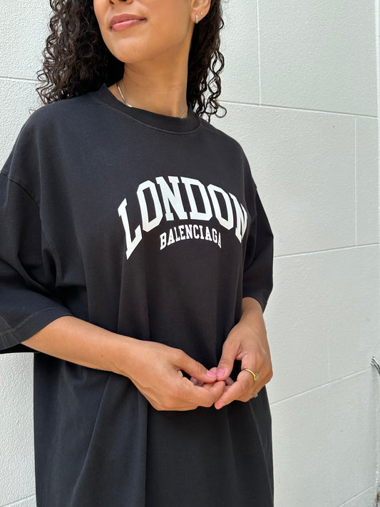Balenciaga London Black T-Shirt Size L