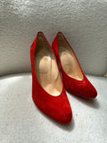 Christian Louboutin Red Suede Pumps Size 40.5
