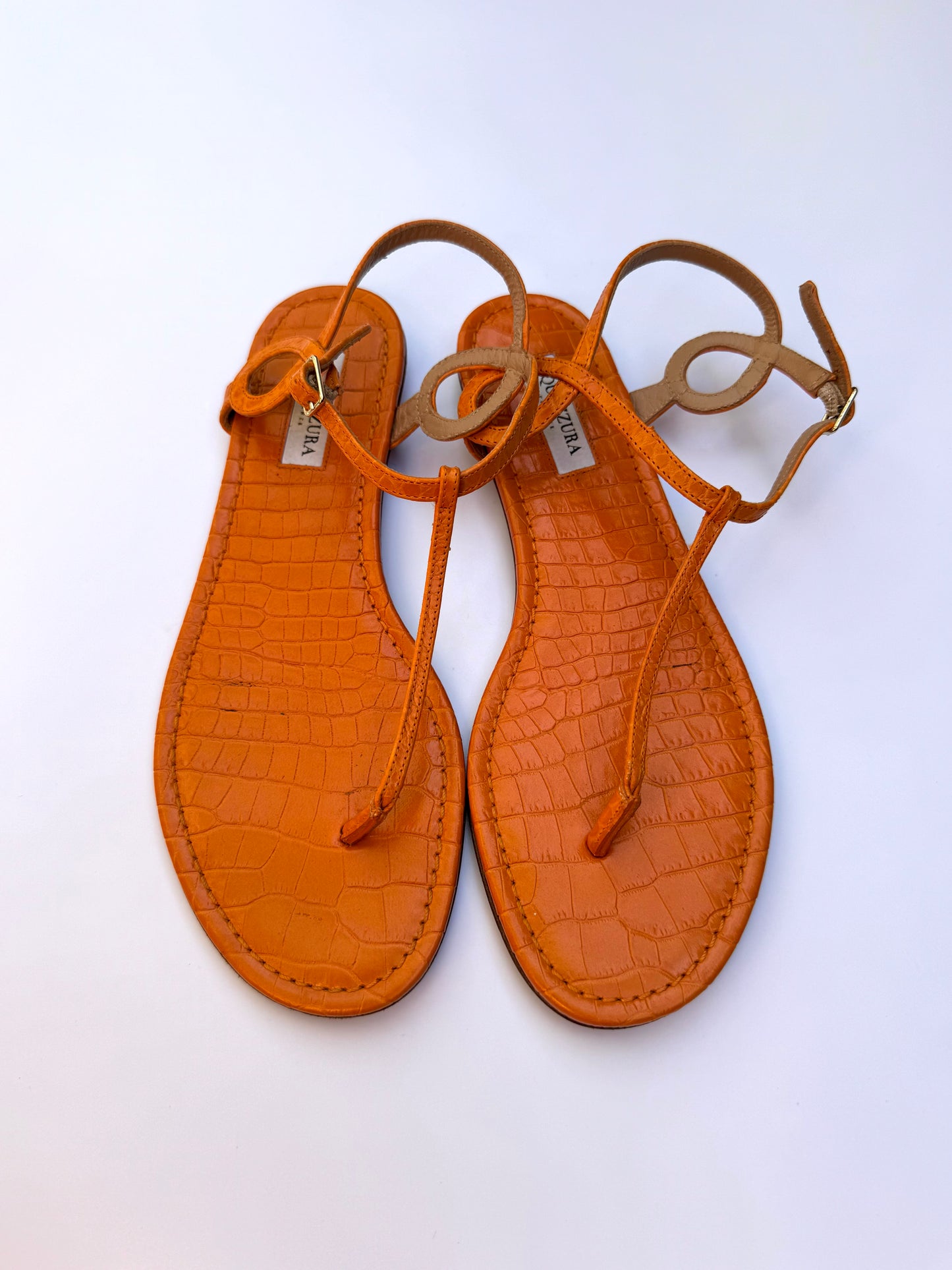 Acquazurra Orange Sandles Size 37.5