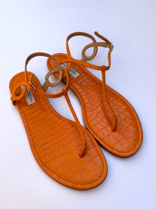 Acquazurra Orange Sandles Size 37.5