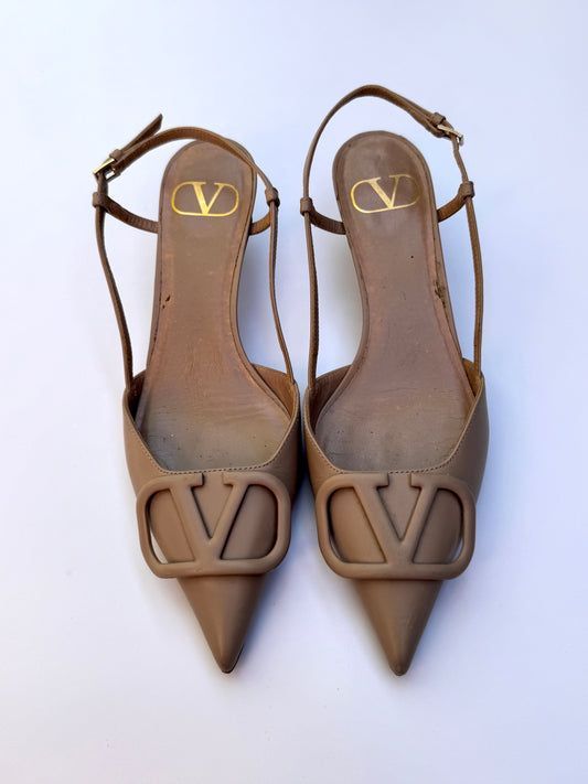 Valentino Blush Slingbacks Size 35.5