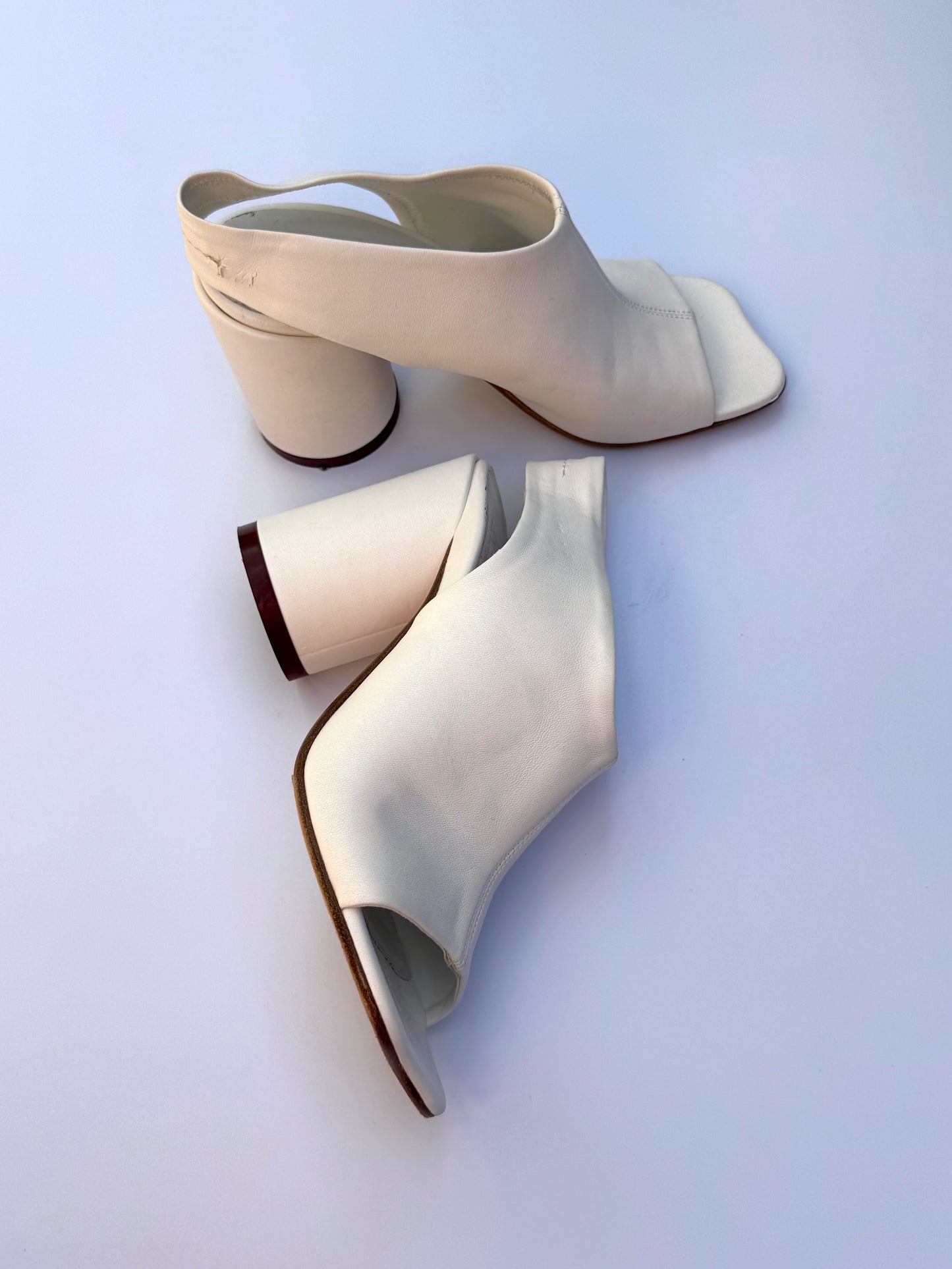 MM6 White Open Toe Sandals Size 38
