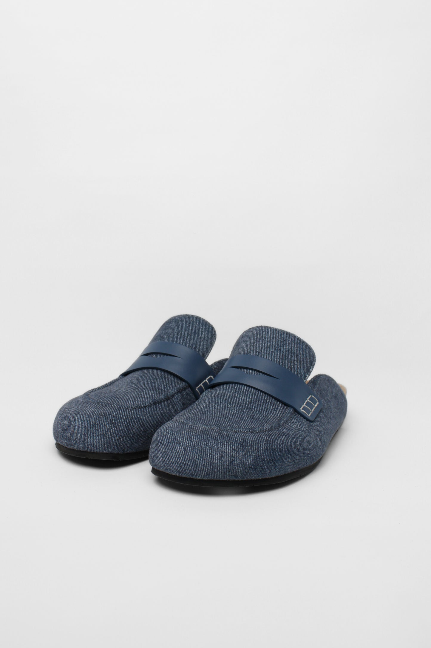 JW Anderson Blue Denim Flat Mules Size 39
