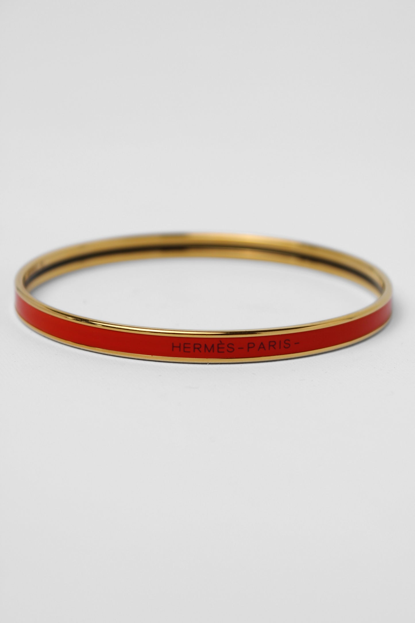 Hermes Orange Gold Enamel bangle