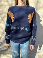 Loewe Navy Squirrel Knit Size L