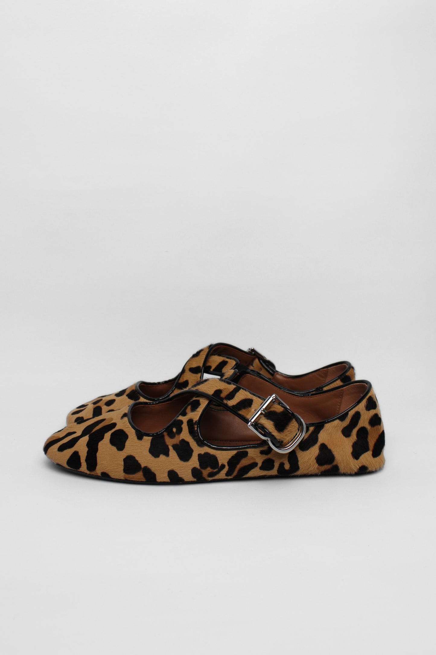 Alaia Leopard Cross Ballets Size 40