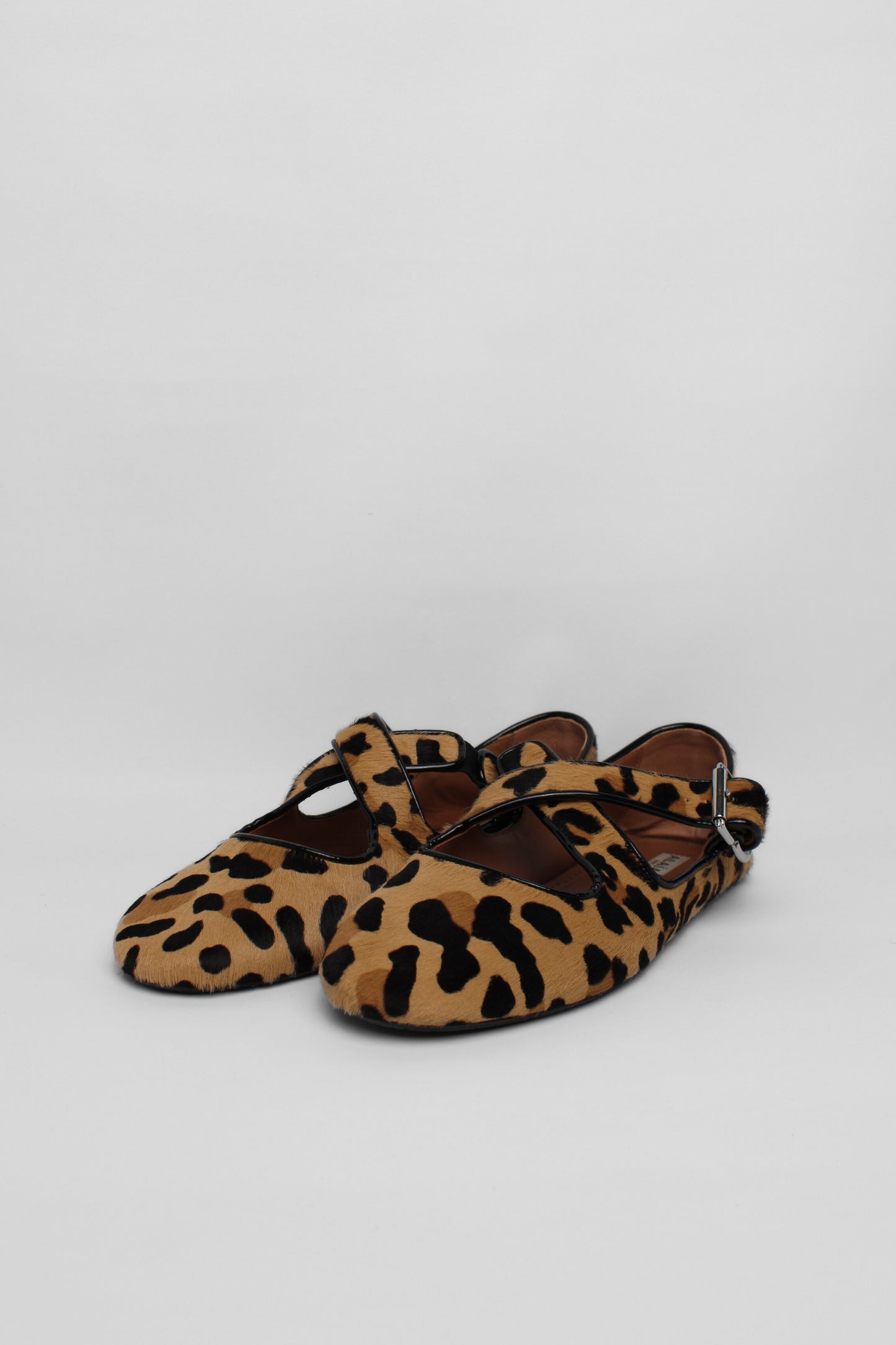 Alaia Leopard Cross Ballets Size 40