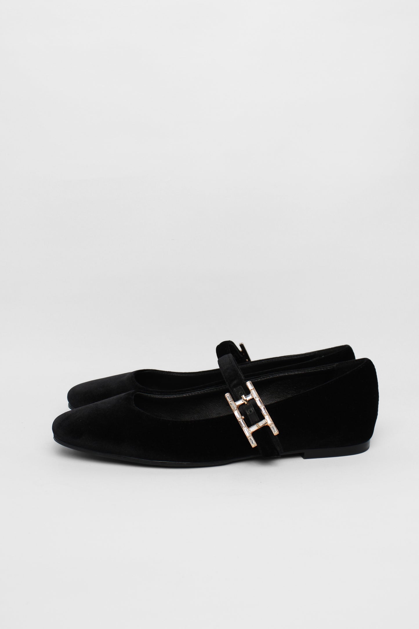 Hermes Black Jane Ballet Flats Size 38