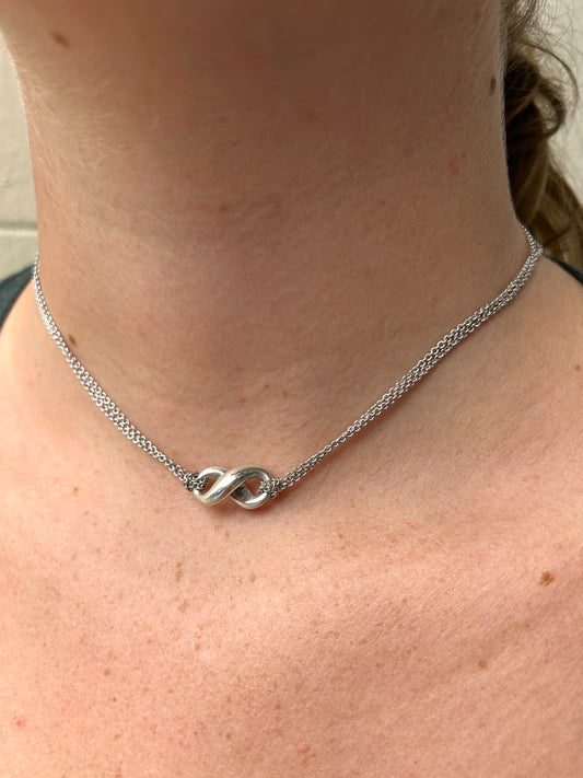 Tiffany Silver Infinity Necklace