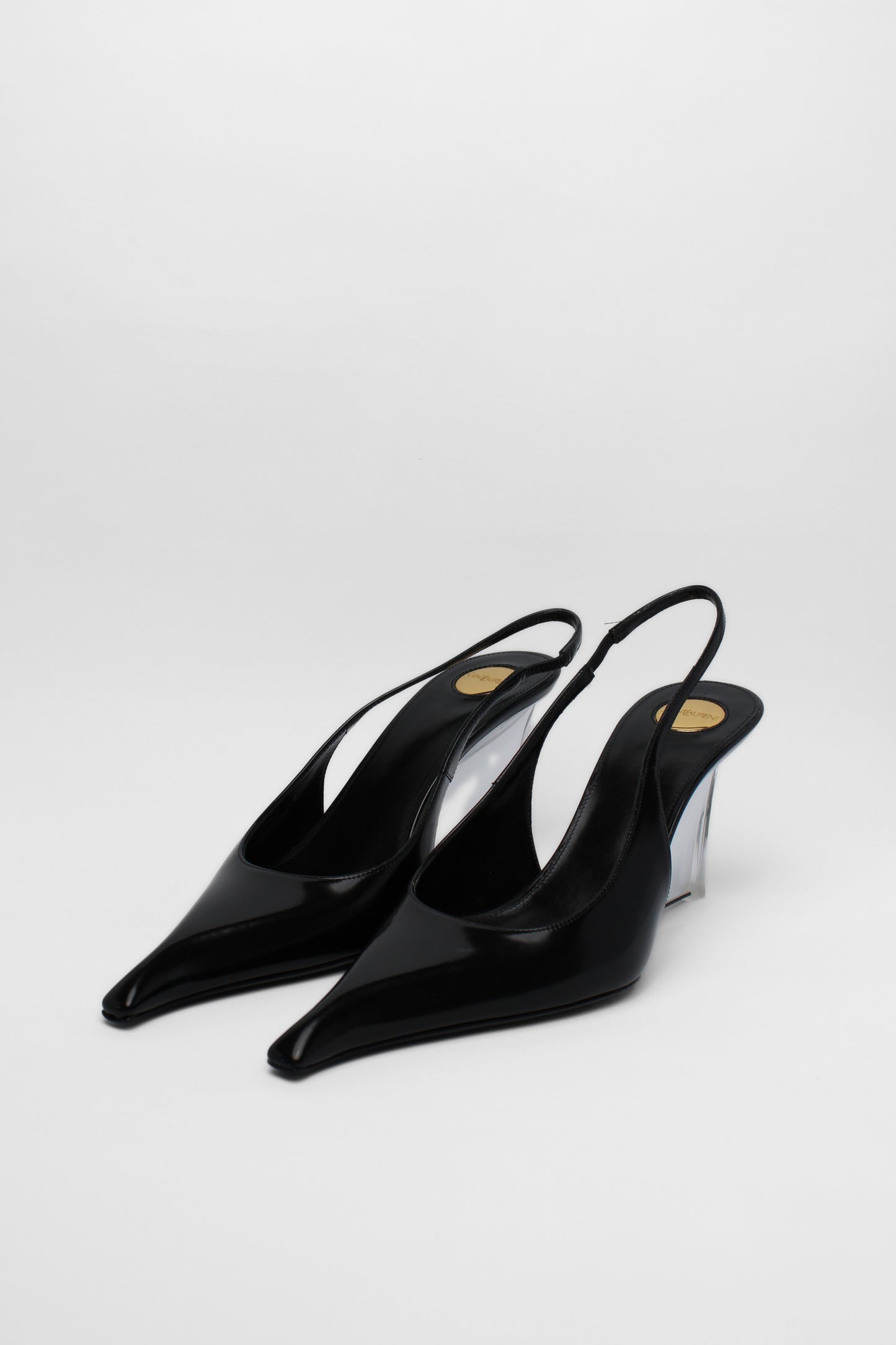 Saint Laurent Perspex Wedges Size 40