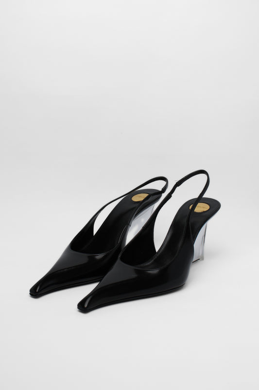 Saint Laurent Perspex Wedges Size 40