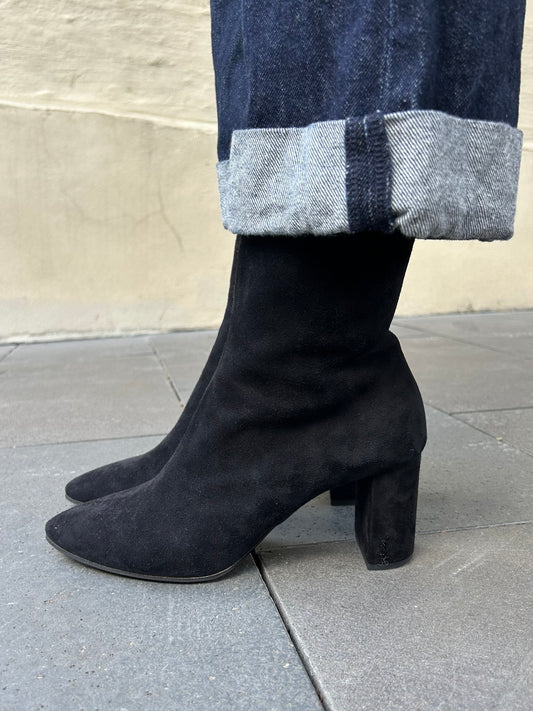 Saint Laurent Suede Short Boots Size 40