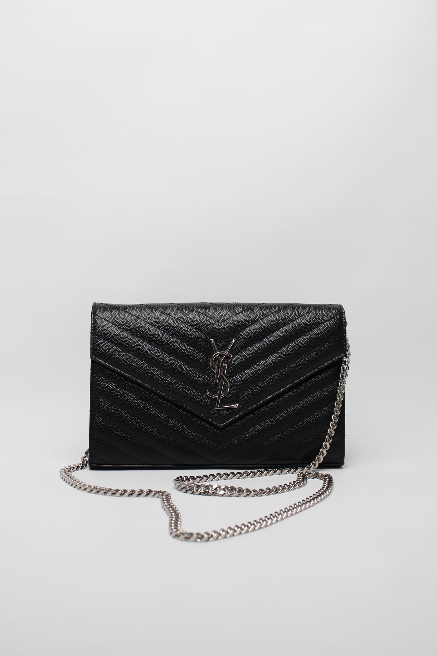 Saint Laurent Black Silver Chain Bag