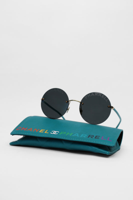 Chanel / Pharell collaboration round sunglasses acqua arms