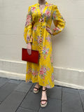 Zimmermann Yellow Print Dress Size 3