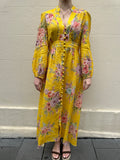 Zimmermann Yellow Print Dress Size 3