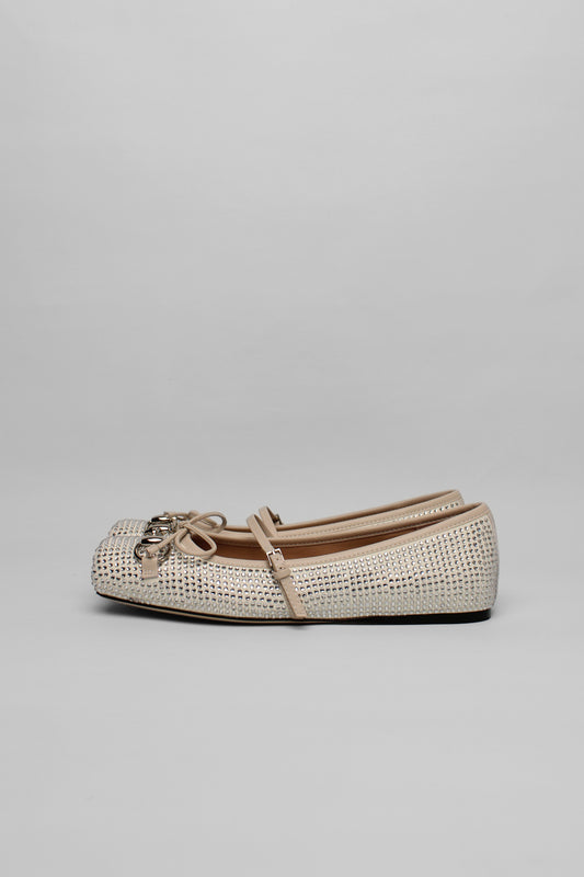 Gucci Crystal Horsebit Flats Size 38