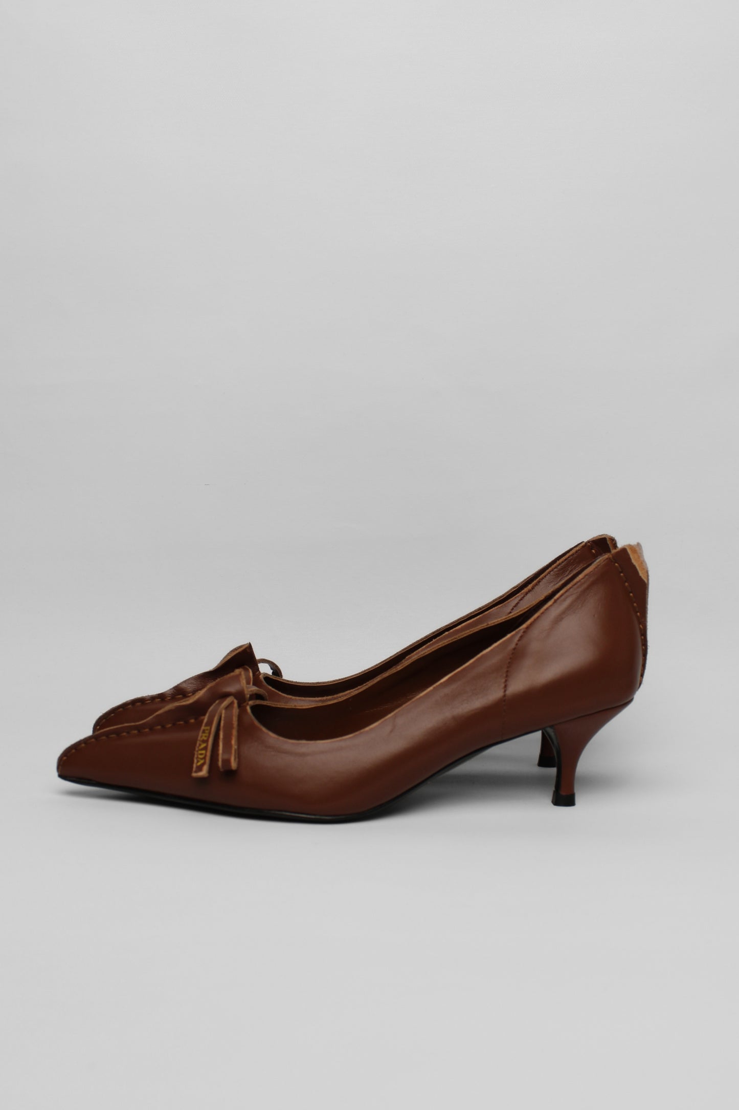 Prada Brown Leather Pumps Size 38
