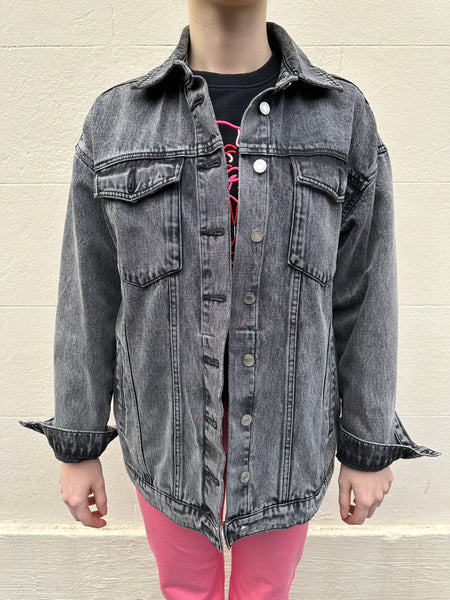 Camilla and Marc Black Denim Jacket Size L