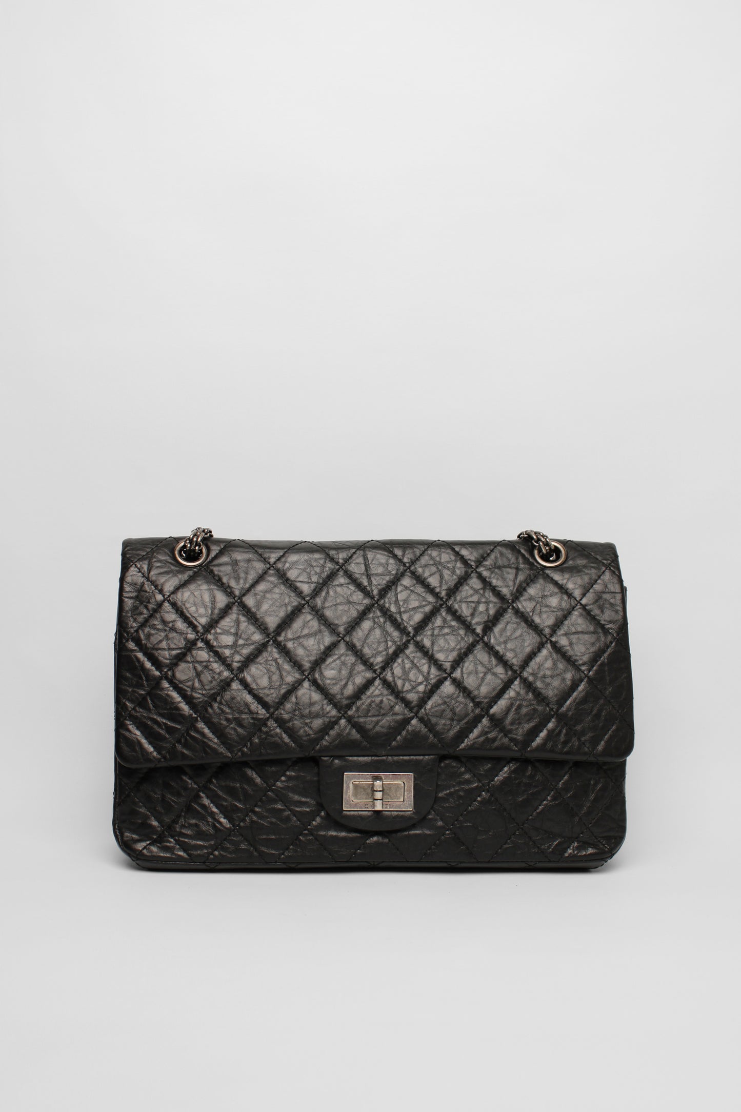 Chanel Black Double Flap Bag titanium hardware