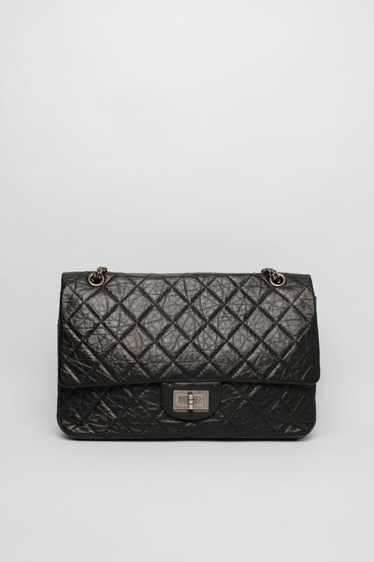 Chanel Black Double Flap Bag titanium hardware
