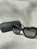 Chanel Black Etched Sunglasses