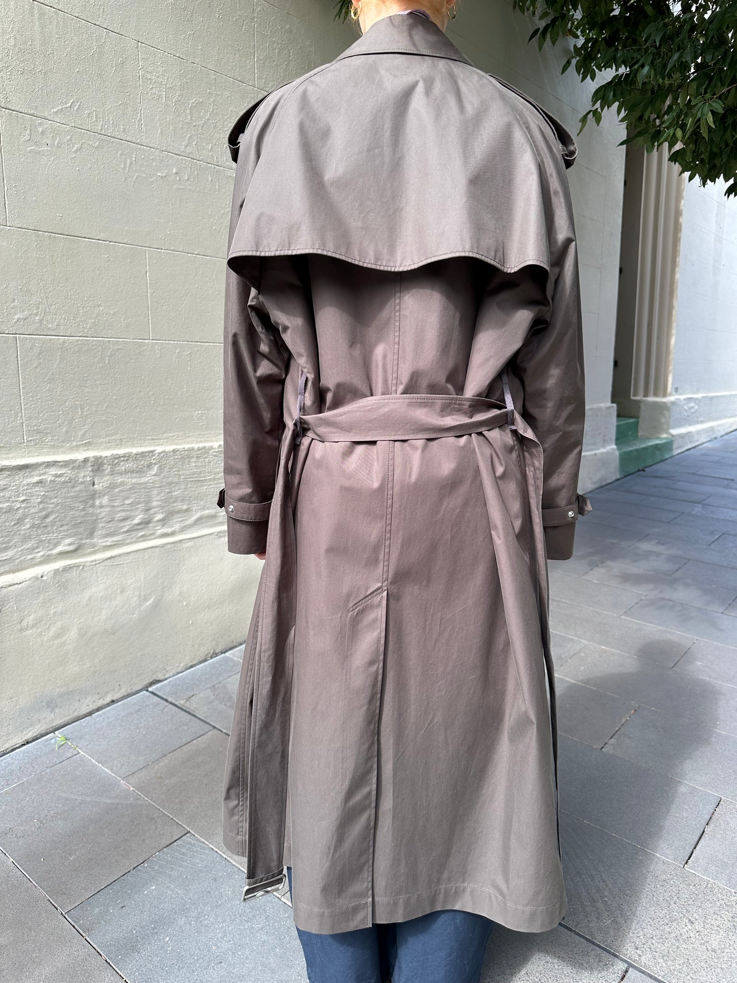 Burberry Long Gabardine Castleford Otter Trench Size 8