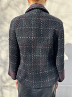 Chanel Black Check Jacket Size 38