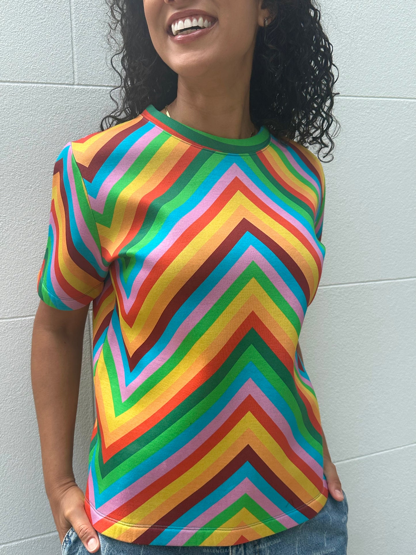 Valentino Vivid Stripe Top Size S