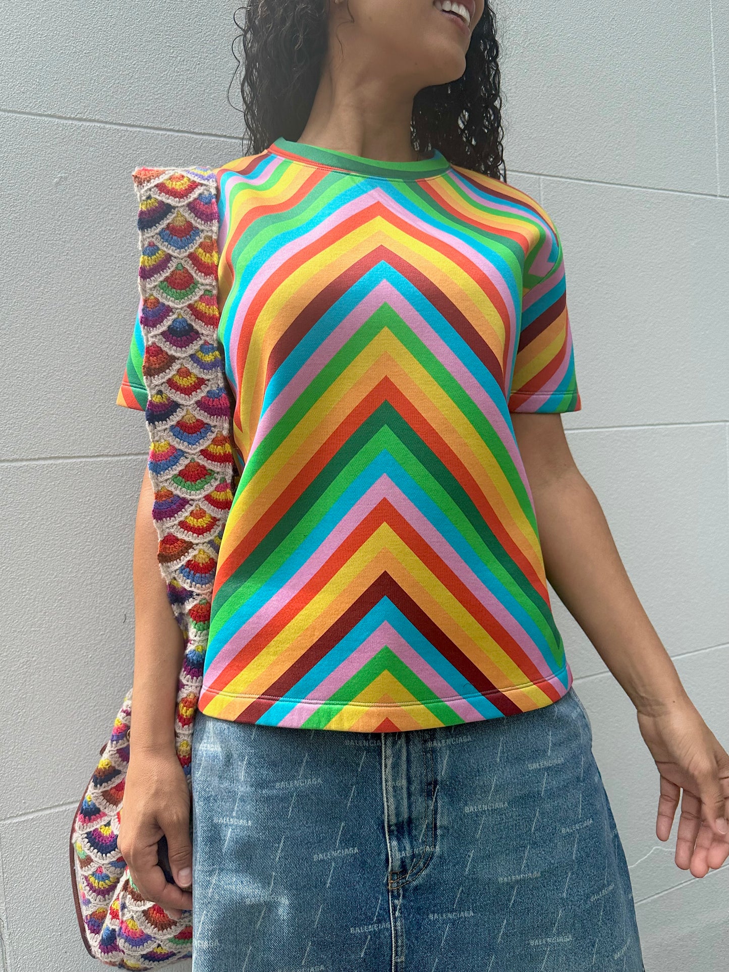 Valentino Vivid Stripe Top Size S