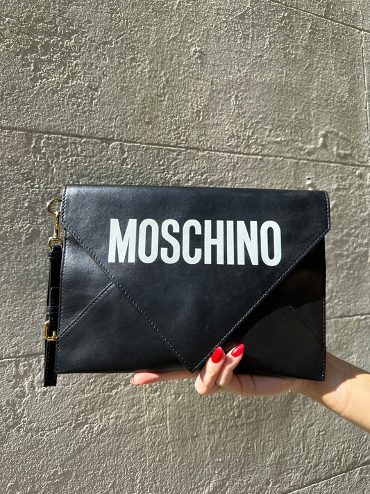 Moschino Envelop Logo Clutch