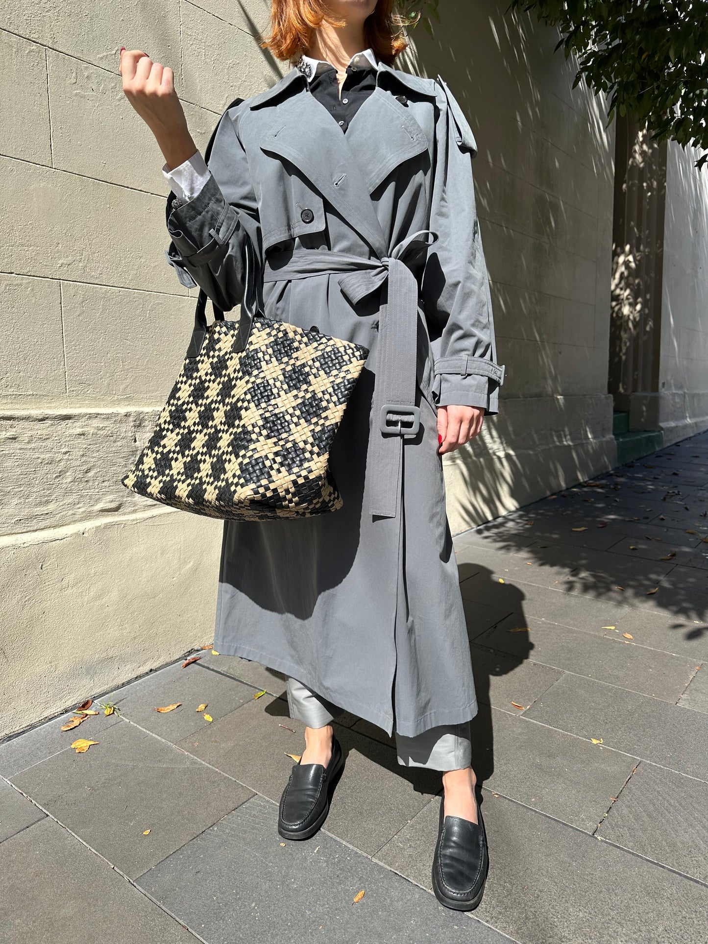 The Row Grey Trench Coat Size M