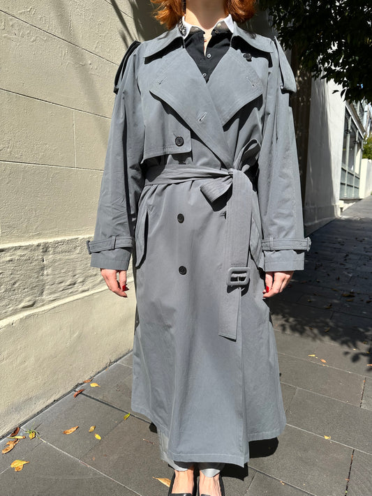 The Row Grey Trench Coat Size M