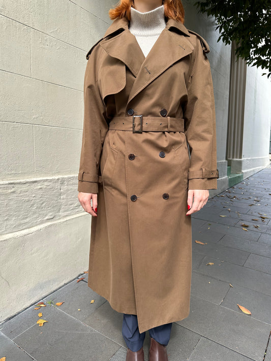 Saint Laurent Chocolate Trench Coat Size 40
