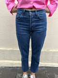 Bassike Crop Blue Jeans Size 26