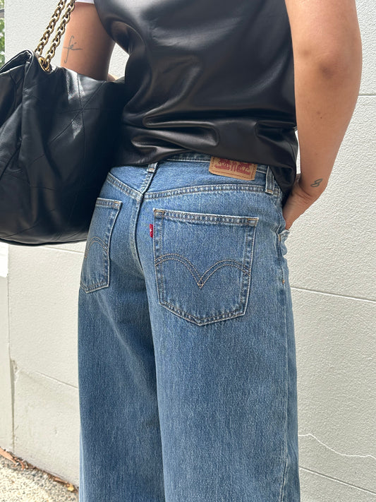 Levis Blue Wide Leg Jeans Size 27