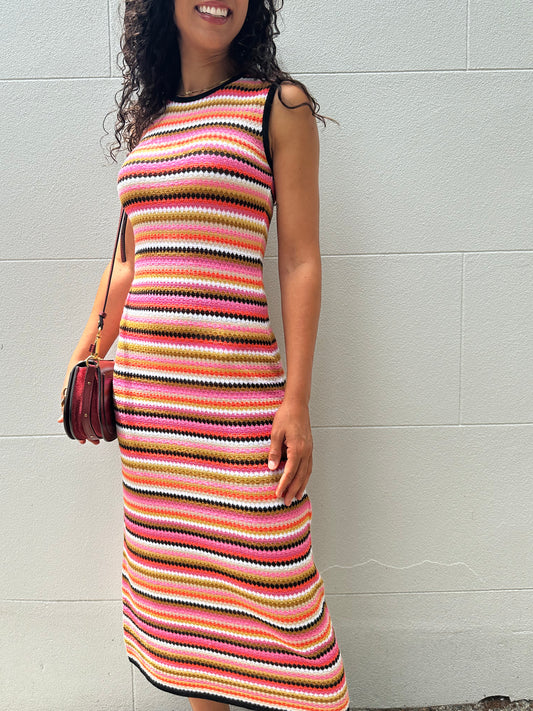 Missoni Pink Stripe Dress Size 40