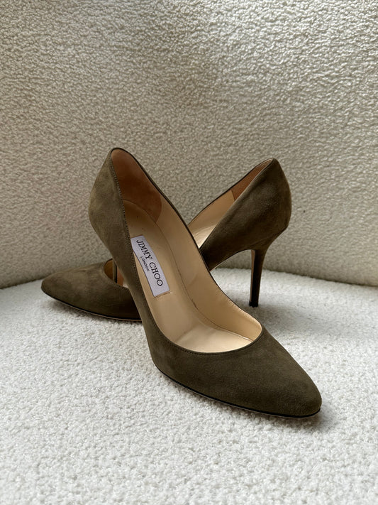 Jimmy Choo Olive Suede Pumps Size 40