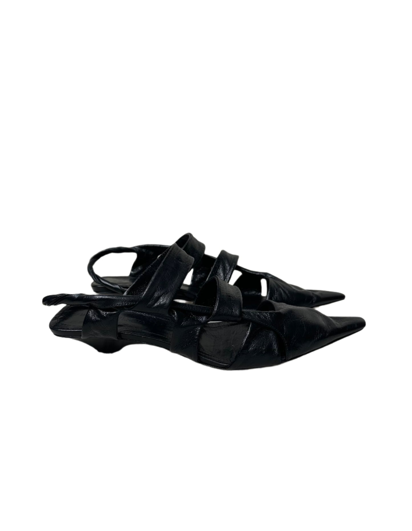 Bottega Veneta Black Point Shoes Size 37