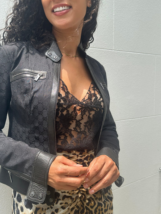 Saint Laurent Black Lace Cami Size S