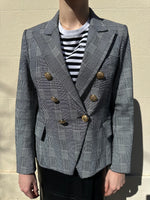 Balmain Black Check Jacket Size 44