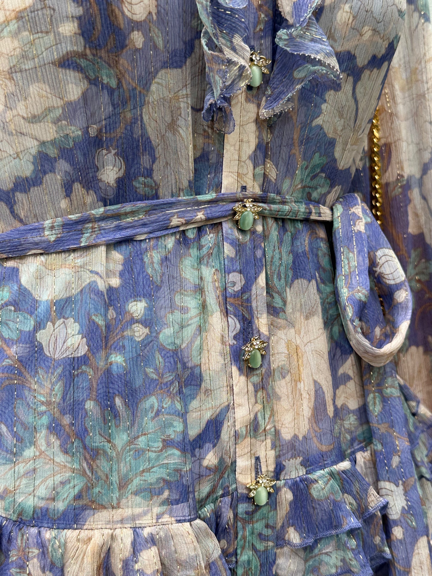 Zimmermann Sheer Blue/Purple Dress Size 1