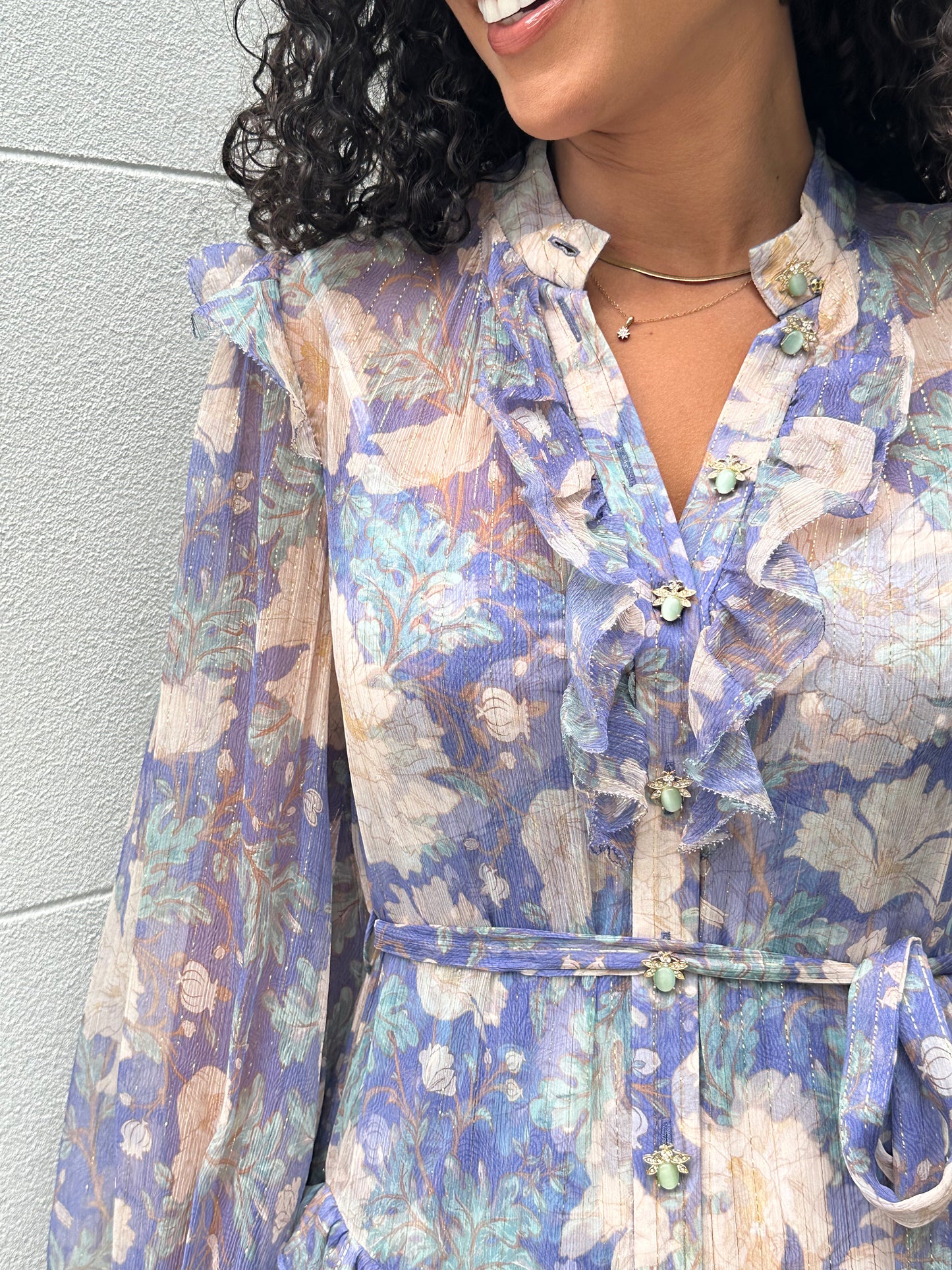 Zimmermann Sheer Blue/Purple Dress Size 1